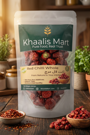 Khaalis Mart Red Chilli Whole - 100g